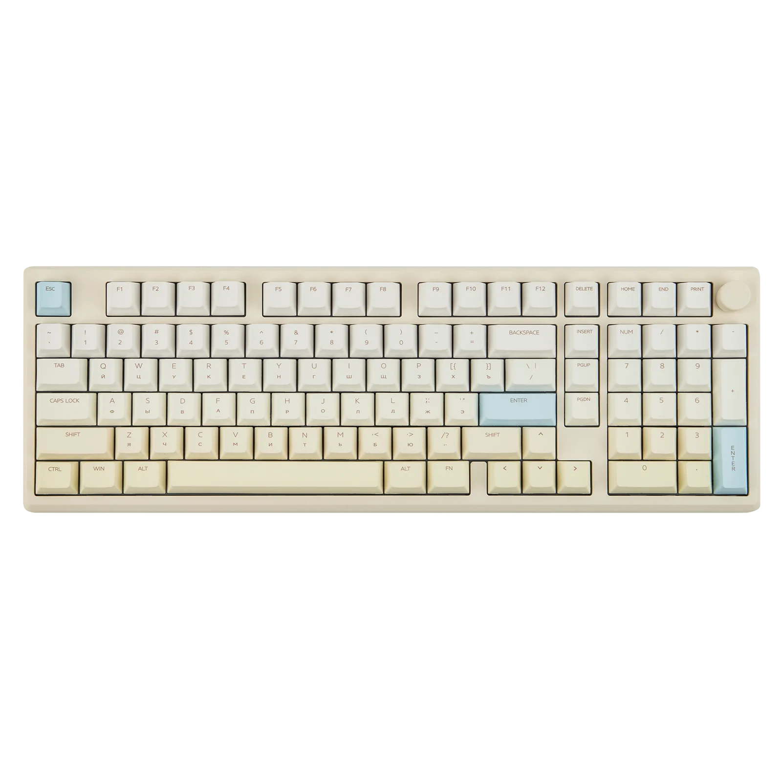 RU Layout EPOMAKER Galaxy100 Lite Russian Version 96% Layout Wired/2.4GHz/Bluetooth Wireless Aluminum Mechanical Keyboard 