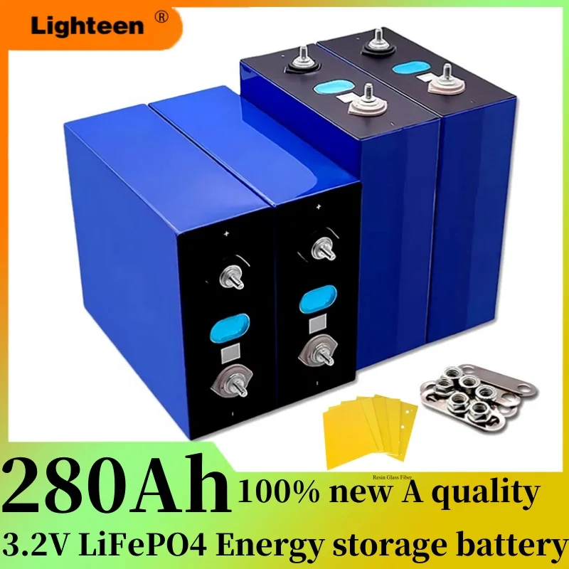 New 280Ah 3.2V Lifepo4 Travel Lithium Iron phosphate battery Solar Outdoor Camper Battery DIY 12v 24v Class A duty free