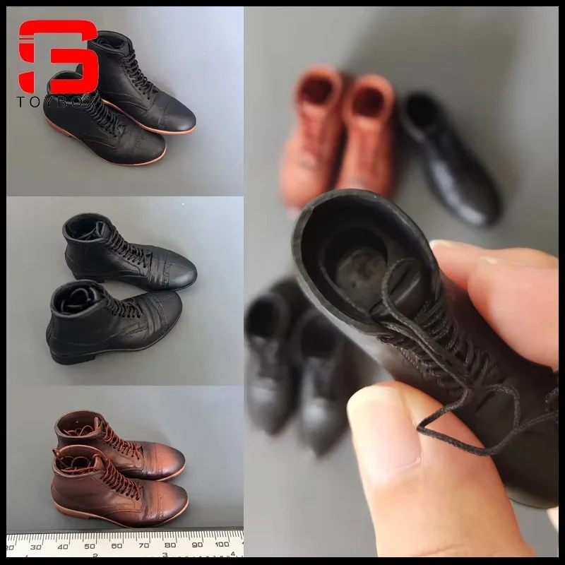 1/6 สเกลชายลำลองผูกเชือกรองเท้าบู๊ทยางรองเท้ารุ่น Fit 12 ''ทหารที่ถอดออกได้เท้าแอ็คชั่นฟิกเกอร์ร่างกาย