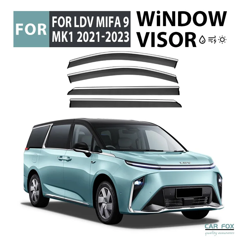 

For LDV Mifa 9 2021+ Car Window Visor Awning Shelters Windshield Side Window Rain Sun Shade Auto Accessories