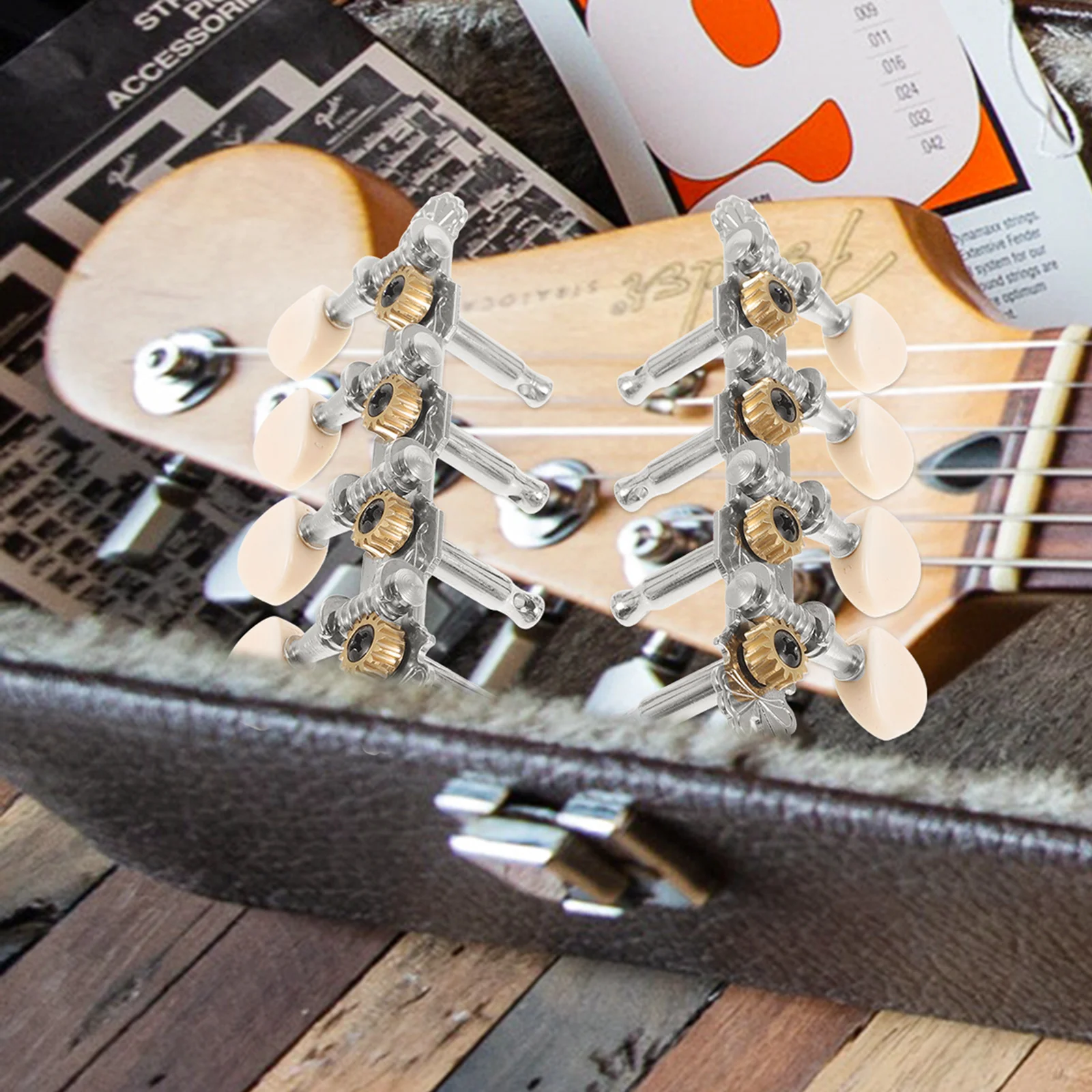 

1Set Metal Guitar Pegs Sturdy Acoustic Guitar Tuner Keys Universal Instrument Accessories Precise Tuning for Musicians