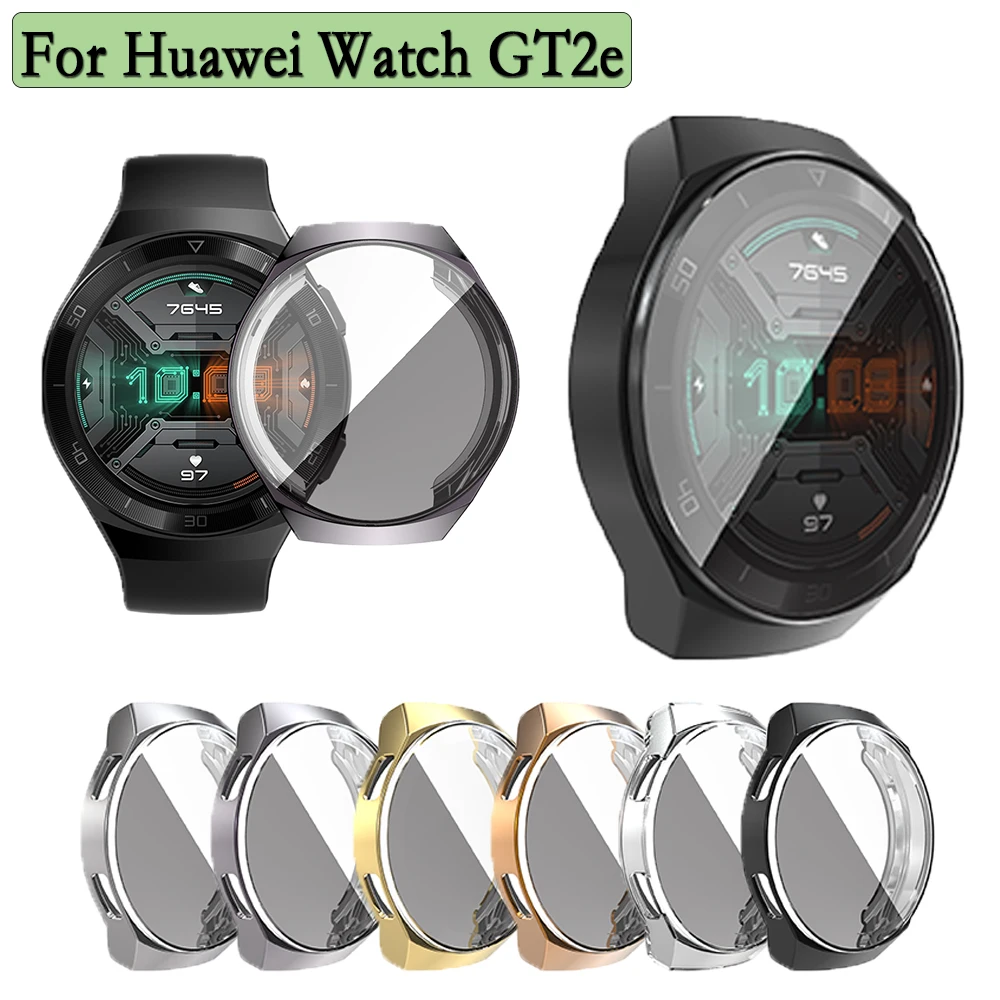 For Huawei Watch GT 2e Protective Shell Flexible and Soft TPU Case With Screen Protector Watch Cover Accessories