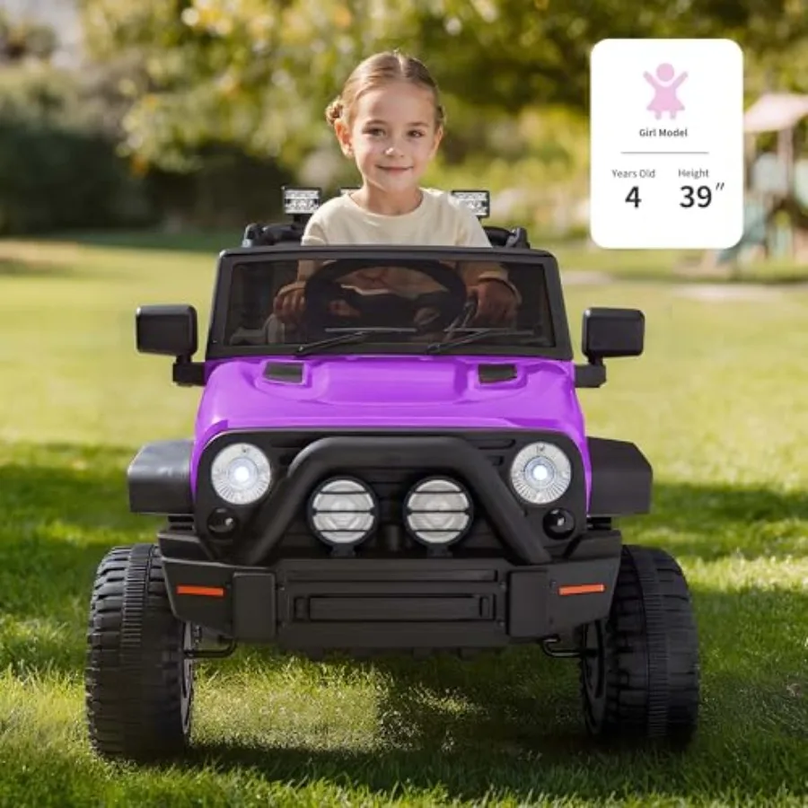 Ride on Car Toy 24V Auto elettrica con telecomando 2x200W Motori - Viola