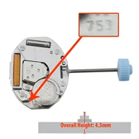 Ronda 753 H3 Watch Movement HQ753.3 HCP Quartz Movement Overall Height 4.5mm