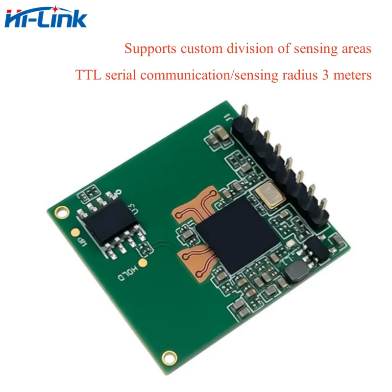 New 60GHz HLK-LD6002B FMCW millimeter wave radar module 3D human body sensing motion Status sensor GPIO and UART I/O TTL 3.3V