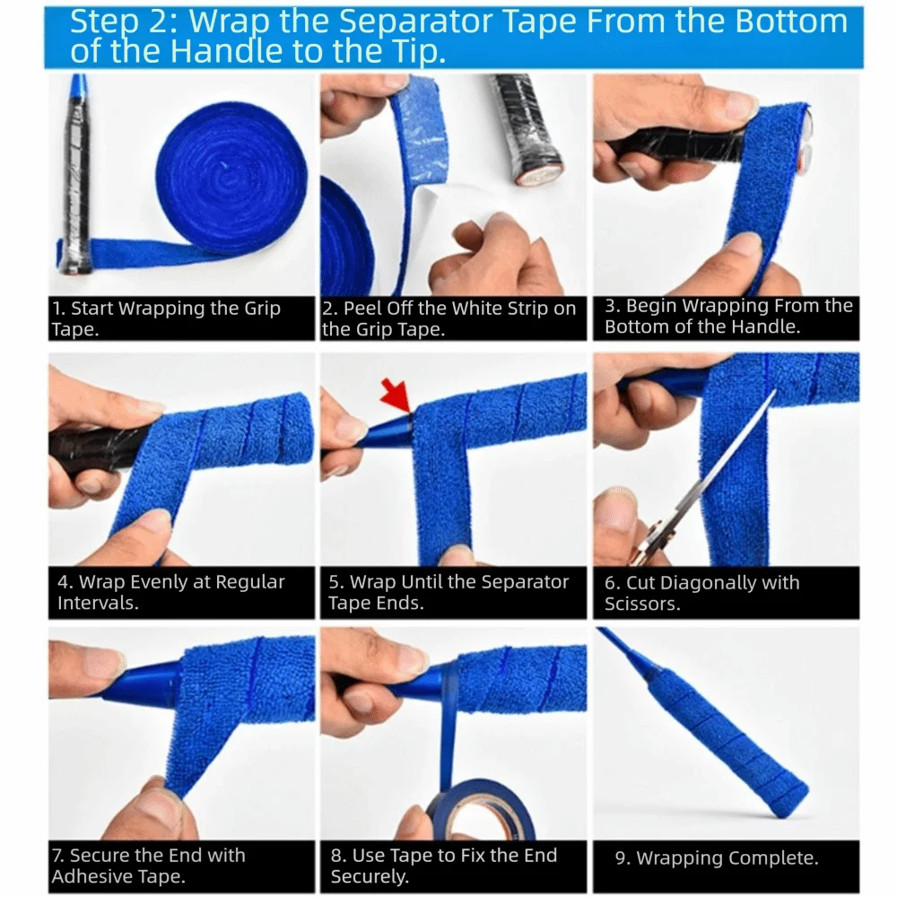 الملونة مضرب بدمنتون Overgrip المضادة للانزلاق امتصاص العرق الصيد رود التفاف حزام تنفس 10 متر طول منشفة التنس قبضة اليد