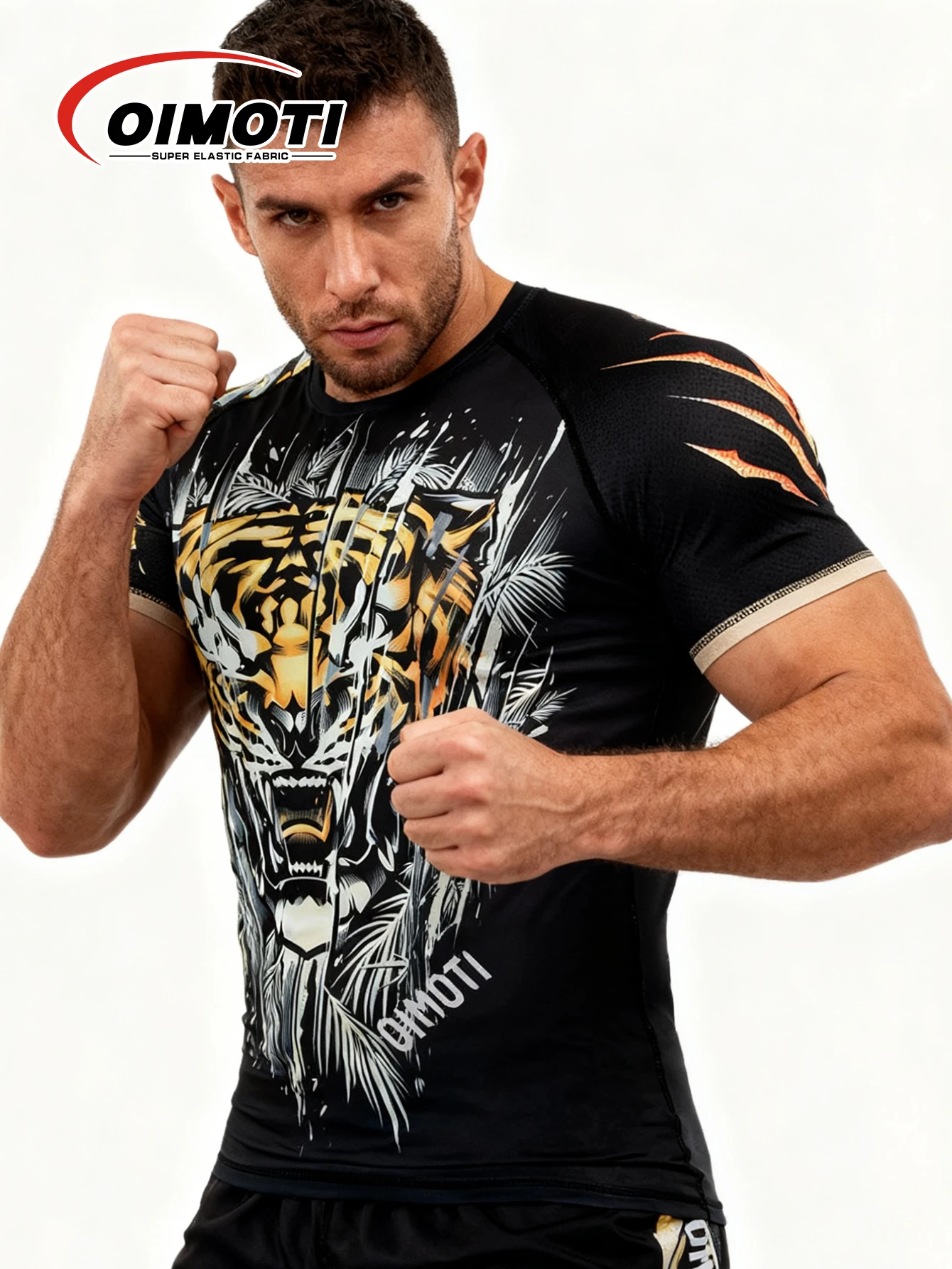 

Мужская быстросохнущая компрессионная футболка для бега, спортивная футболка для фитнеса с коротким рукавом, спортивный трикотаж, эластичная плотная одежда для фитнеса