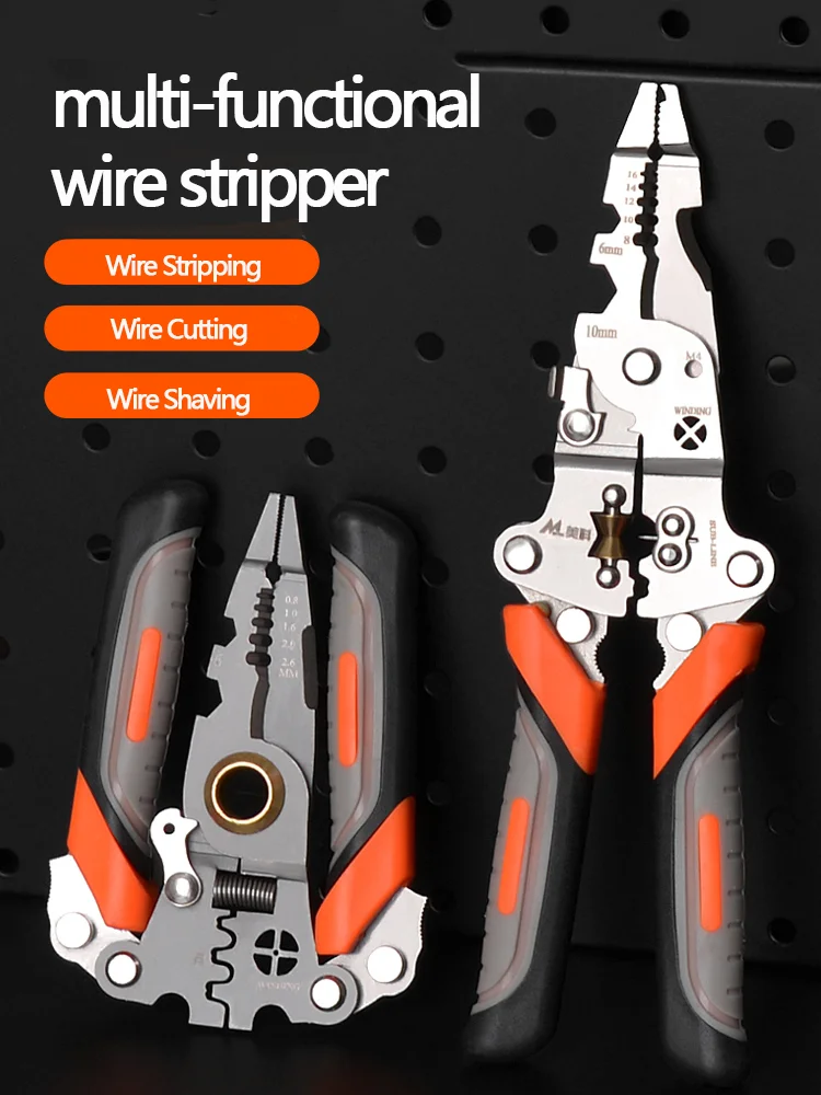 

Crimper Cable Cutter Cutting Pliers Adjustable Automatic Wire Stripper Multifunctional Stripping Crimping Terminal Hand Tool