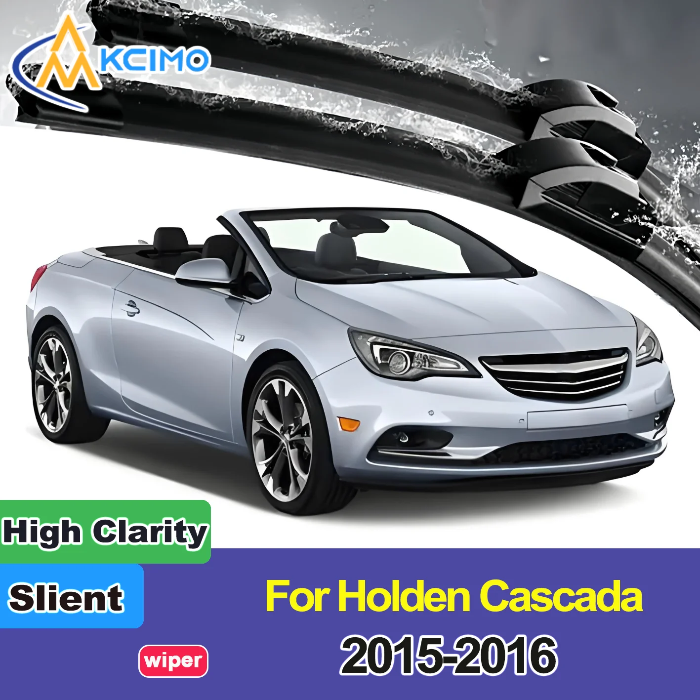 

KCIMO 2PCS New Wiper Blades for Holden Cascada CJ 2015-2016 Opel Cascada Buick Cascada (US) Vauxhall Cascada (UK) Holden Cascada