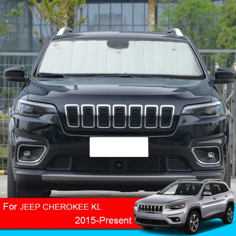 Car Sunshades UV Protect For JEEP CHEROKEE KL 2015-2025 Side Windows Curtain Sun Shade Visor Front Windshield Internal Accessory