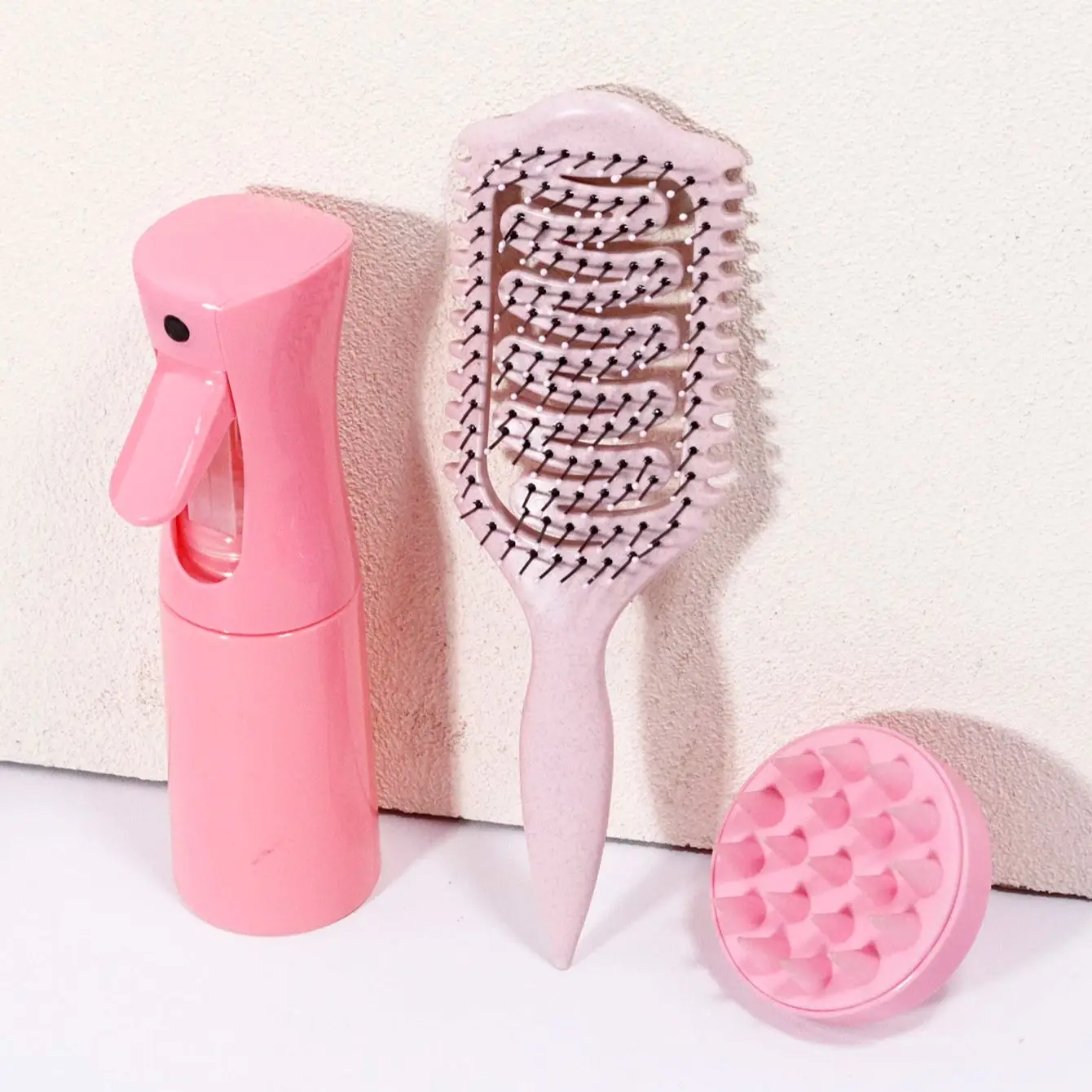 

3pcs curly hair styling set, scalp cleaning, salon hairdressing tools, beauty care, and special for real hair wigs