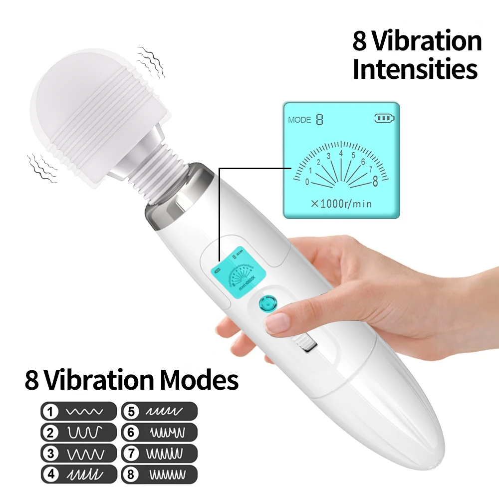 Wireless Vibrator USB Rechargeable Massager Sex Toys for Woman Masturbator Siliconen Erotic AV Magic Wand Clitoris Stimulator