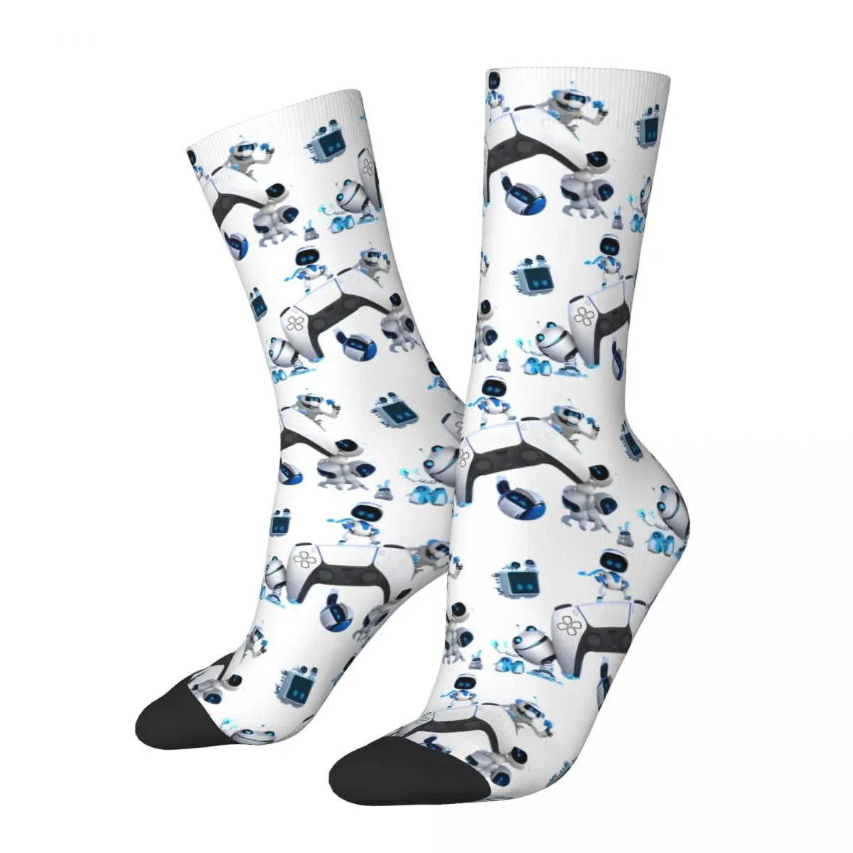 ASTRO BOT Gaming Socks Men Women Polyester Funny Happy Socks Harajuku Spring Summer Autumn Winter Middle Tube Socks Gifts