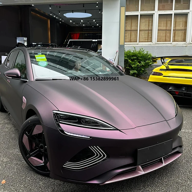 Ultra-Matte Black Purple  Car Wrap Vinyl  Car Body Stickers Film Color Change for Vehicle Car Wrapping