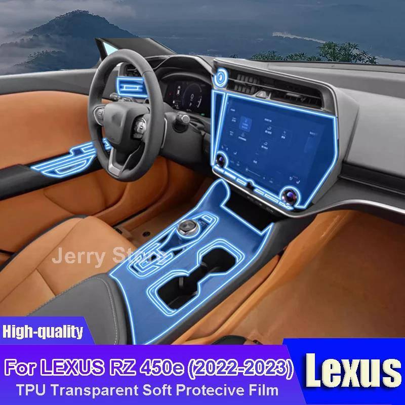 

For LEXUS RZ 450e (2022-2023) Car Interior Center Console Transparent TPU Repair Film Protective Anti-scratch Sticker