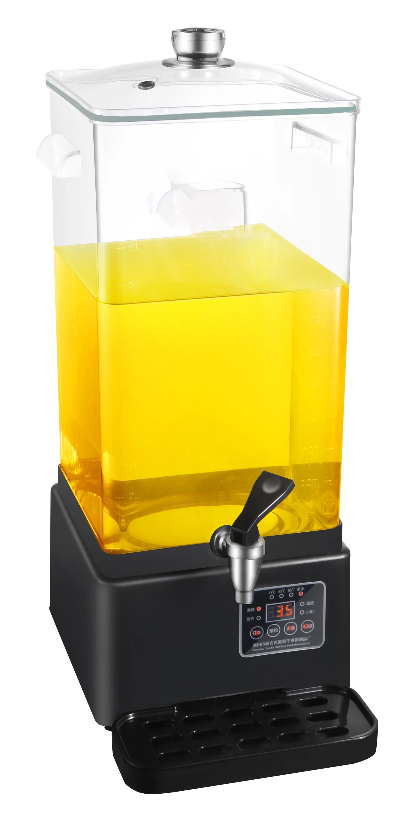 New Food Grade Water Jug Hot & Cold 12/20L Insulated Beverage Dispenser Square Temperature Display Coffee Milk T/ea Bucket