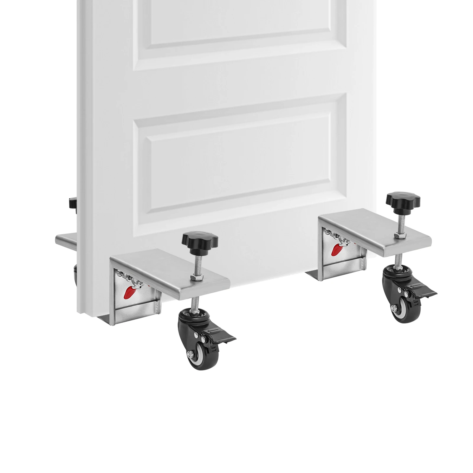 

2Pcs Door Installation Tool Installation Tool for Doors 1.375to1.75In Thick Load 500lbs With 4 Plate Holder&Wheels