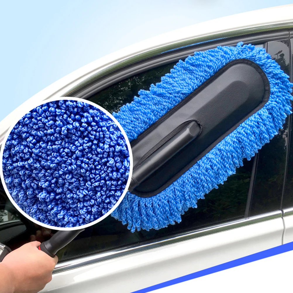 

2 pcs Car Cleaning Supplies Waxing Brush Detergent Dash Cleaner Premium Material Flexible Handle Detachable Easy Dust