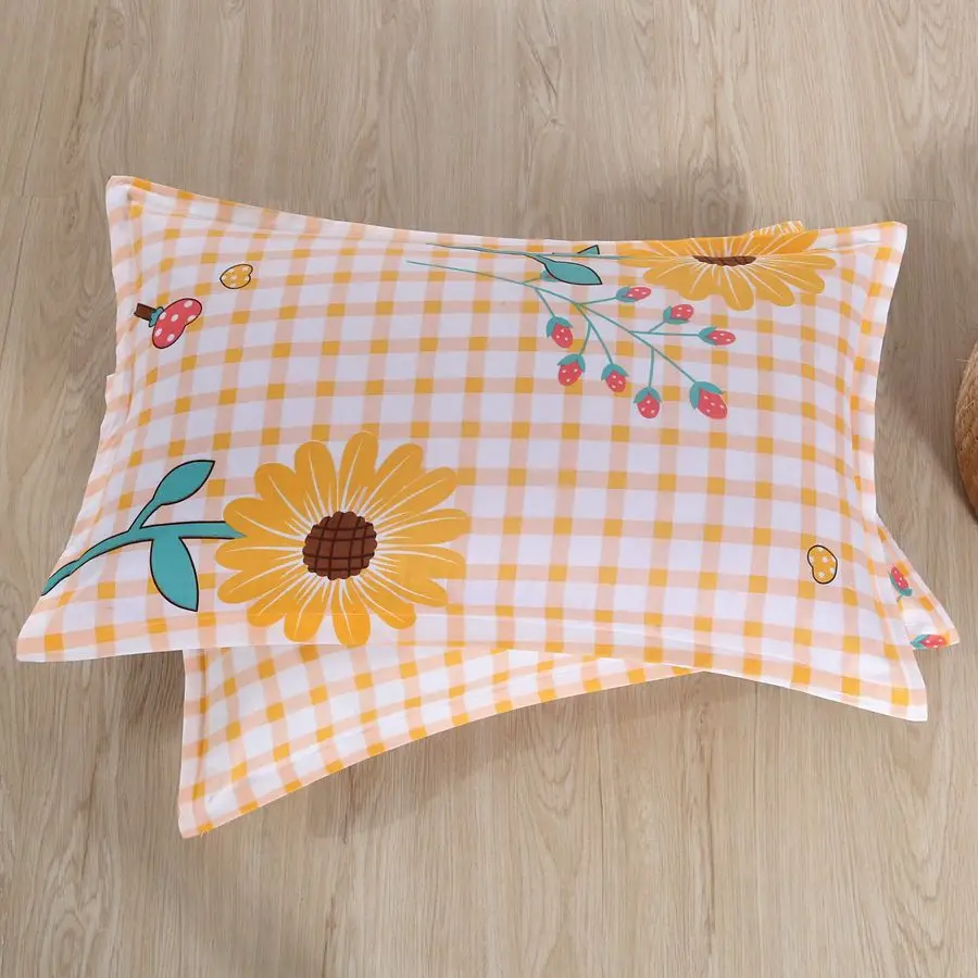 Home Hotel Pillowcase Pair of Jacquard Polyester With Cotton Pillowcase 48x74cm Solid Color Fashionable Home, No Pillow Core