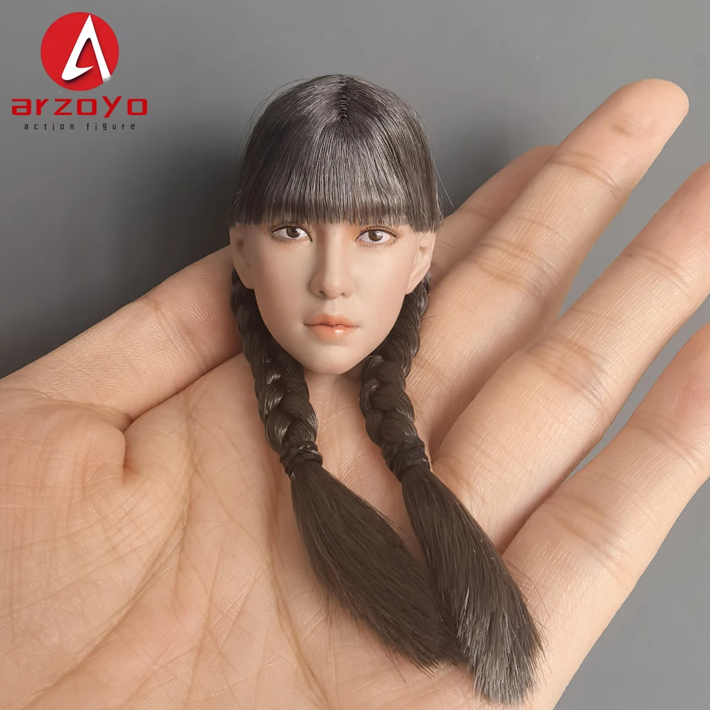 1/6 Super Duck SDH042 Aziatische Pure Schoonheid Head Sculpt Eastern Face Carving fit 12 ''TBL Vrouwelijke Soldaat Zonnebrand Action Figure body
