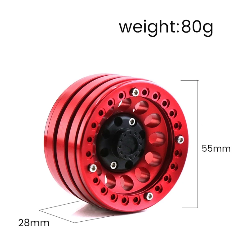 4 Pcs RC Crawler Car Wheel Rims Fit For 1/10 RC Crawler TRX4 RC4WD D90 Axial SCX10 90028 90035 90046 90047