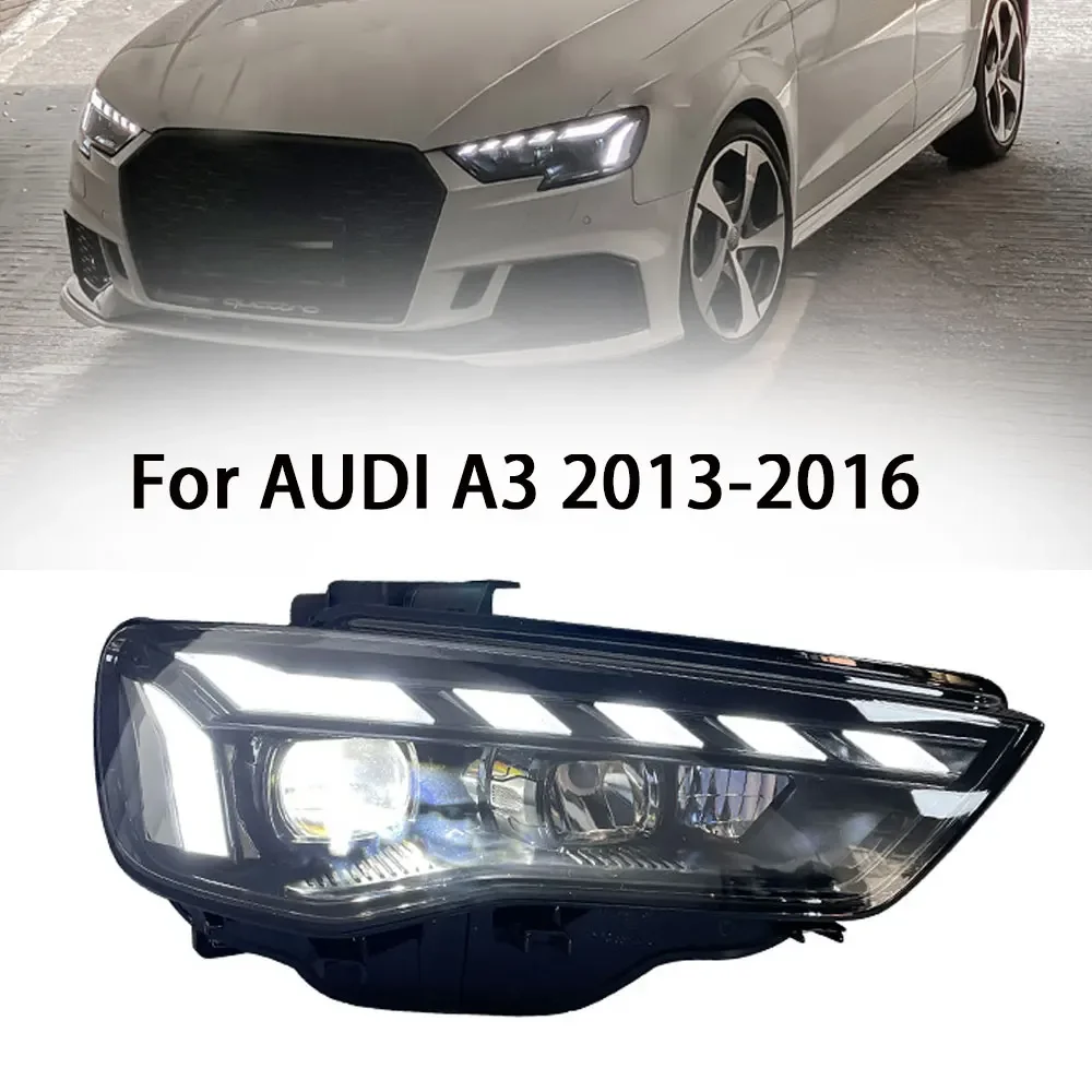 Para Audi A3 faros Led de coche 2013 2014 2015 2016 8V Sedan Sportback S3 actualización RS5 estilo DRL conjunto de faros de señal de giro