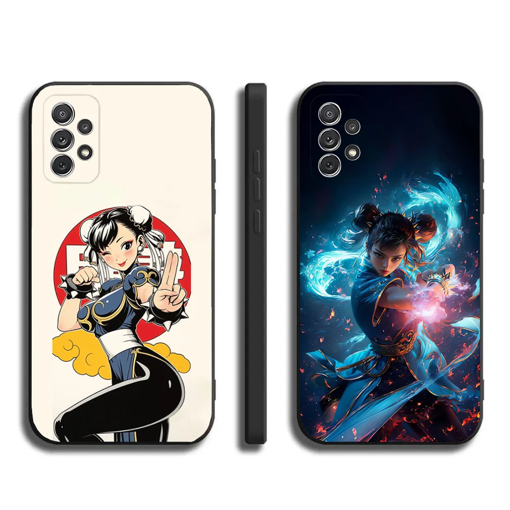 ChunLi S-Street F-Fighter Phone Case For Samsung Galaxy A20,A21s,A22,A31,A32,A52,A53,A72,73,A80,A91Soft Black Cover