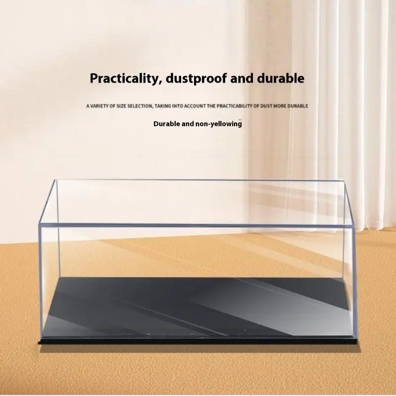 1 pçs caixa de armazenamento acrílico transparente prático 1/43 diecast modelo caixa exibição carro diy à prova poeira rack exibição brinquedo