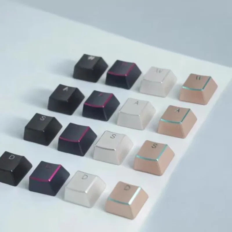Imagem -01 - Keycap para Teclado Mecânico para Jogos Keycaps Destaque Transparente Alumínio Cnc Keycap Interruptor mx Keycap Wasd 1u Personalizado keycap para teclado mecanico para jogos keycaps destaque transparente aluminio cnc keycap interruptor mx keycap wasd 1u personalizado 01
