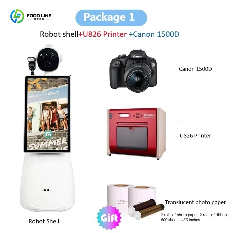 Kişiselleştirilmiş Moda Popüler Robotik Kit Otomatik Dönen Selfie Robotu Fotoğraf Kabini Tüketici Elektroniği