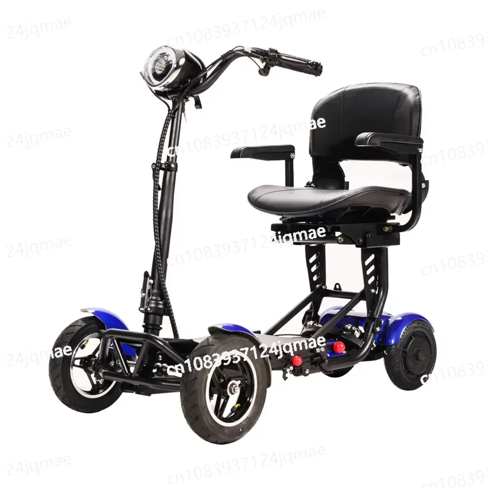 Long Range Cheap Elderly Medical Mobility 4 Wheels Electric Foldable with Seat for For Seniors Disabled