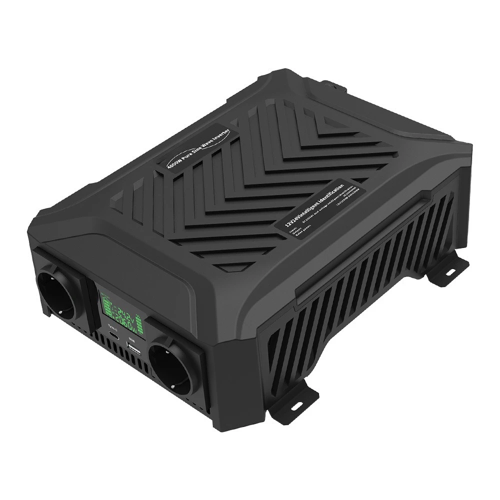 Inversor de onda sinusoidal pura DATOU BOSS, potencia completa, identificación inteligente de doble voltaje, inversor de vehículo de 12V24V
