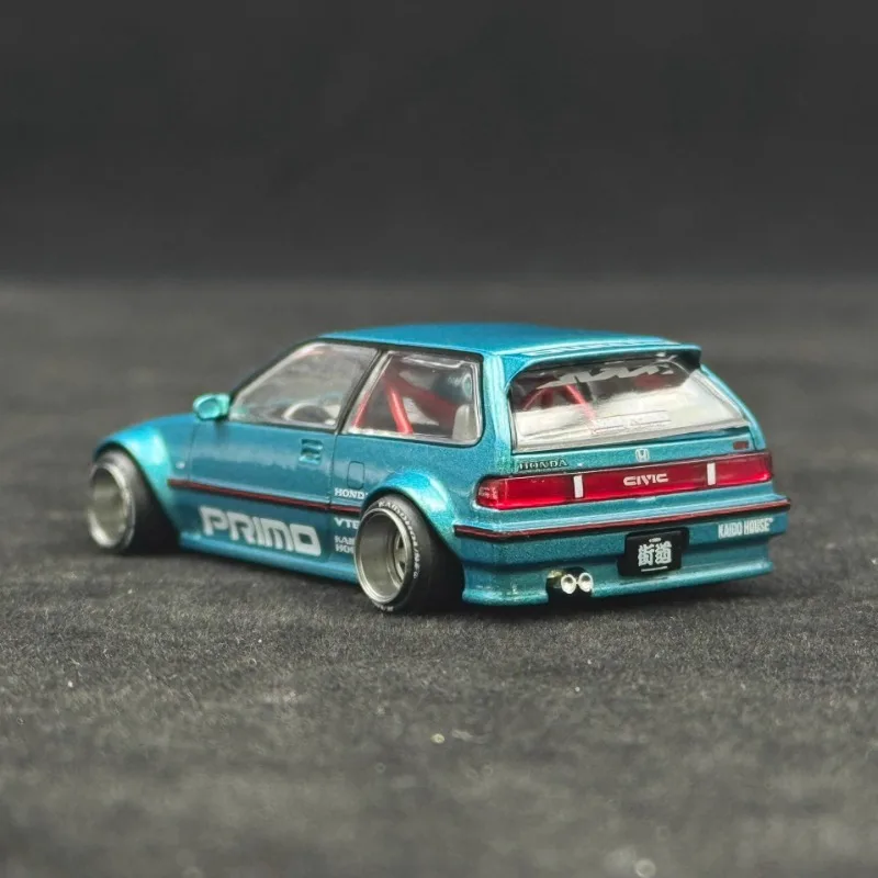 MINIGT Diecast 1/64 escala Honda aleación modelo coches Honda Civic EF 12 #   Vehículos de juego de juguete para niños, caja original de regalo