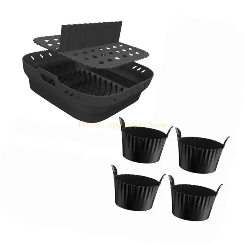 D0AB 에어 프라이어 실리콘 라이너 레오스 가능한 에어 프라이어 라이너 실리콘 냄비 오븐 라이너