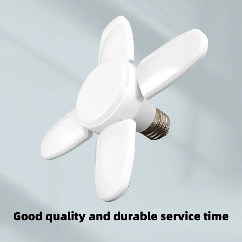 1PC E27 Led Lamp Led Bulb 28W Led Light Bulb AC 85-265V Foldable Fan Blade Lights Lighting For Living Room Garage Light