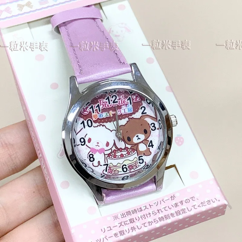 

Kawaii Sanrio Sugarbunnies часы милая девушка наручные украшения кварцевые часы бесшумная серия аниме мультфильм фестиваль подарок на день рождения