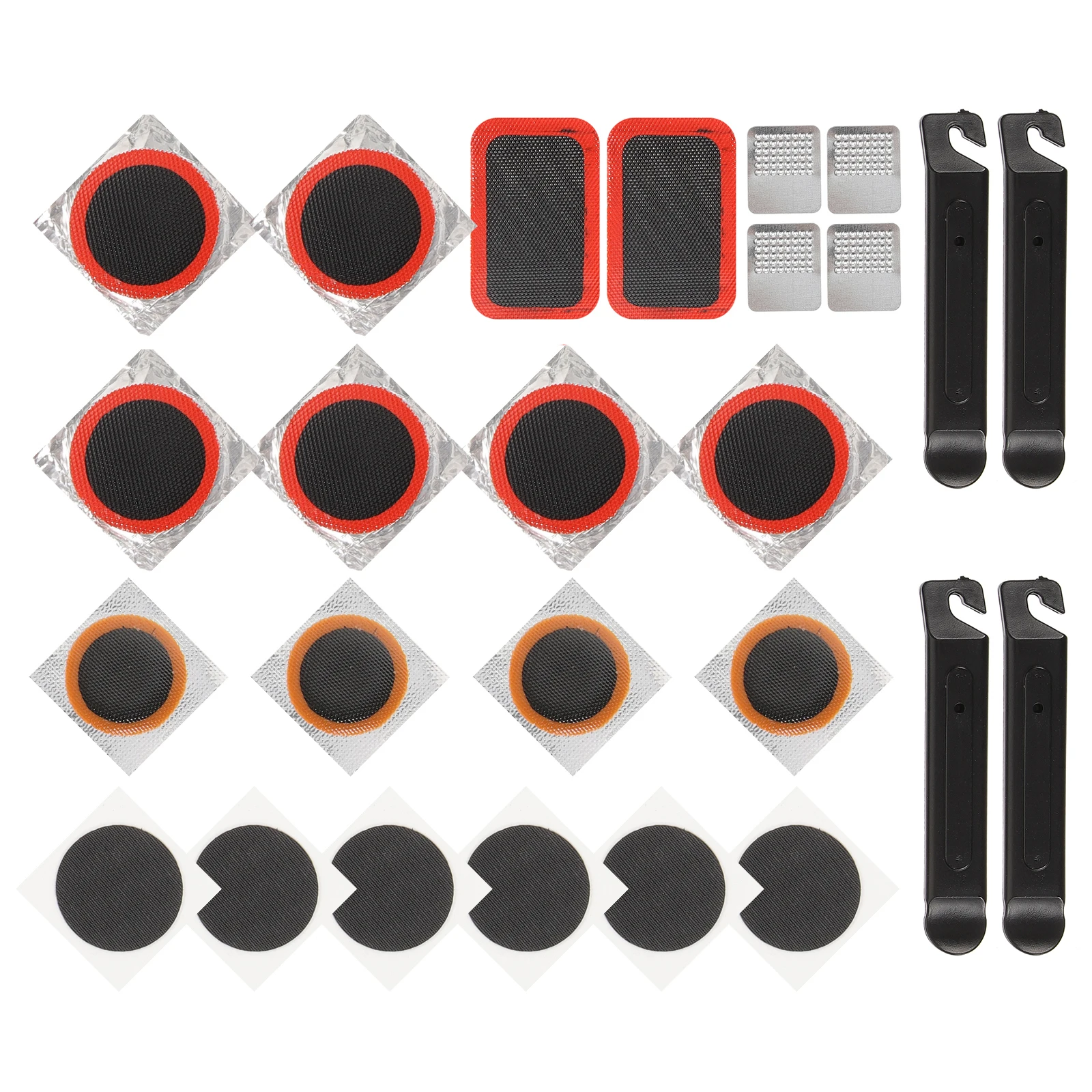 

1 set Tire Tool Bicycle Patch Kit Plastic Patches Glueless Bicycle Tire Repair Kit Self Adhesive Inner Tube Mountain Road Bike