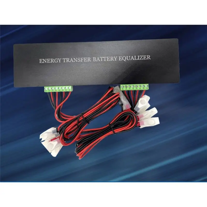 B76B HA02-8S Battery Equalizer Balancer 96V, for 8x12V 8X2V 8X3.7V 8X6V Lead-Acid Lithium LiFePo4 Solar Systems, Black