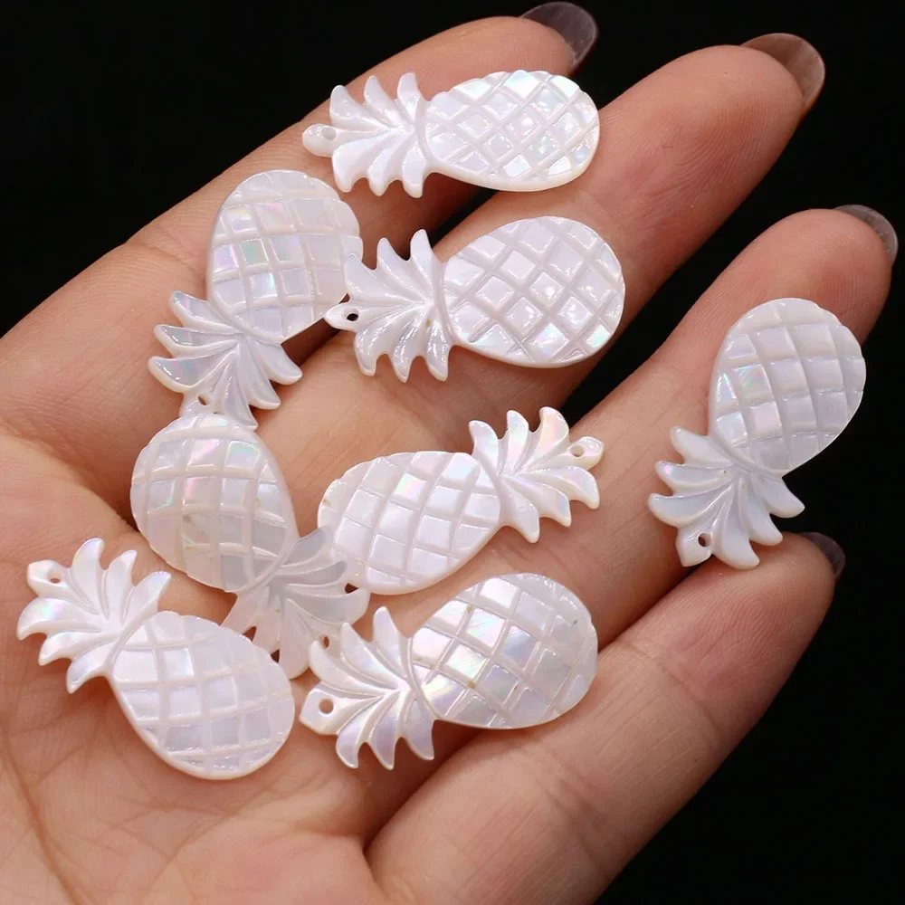 

10PCS Wholesale Pineapple Shape Natural Freshwater White Shell Pendant Jewelry Making for DIY Necklace Earrings Accessories Gift