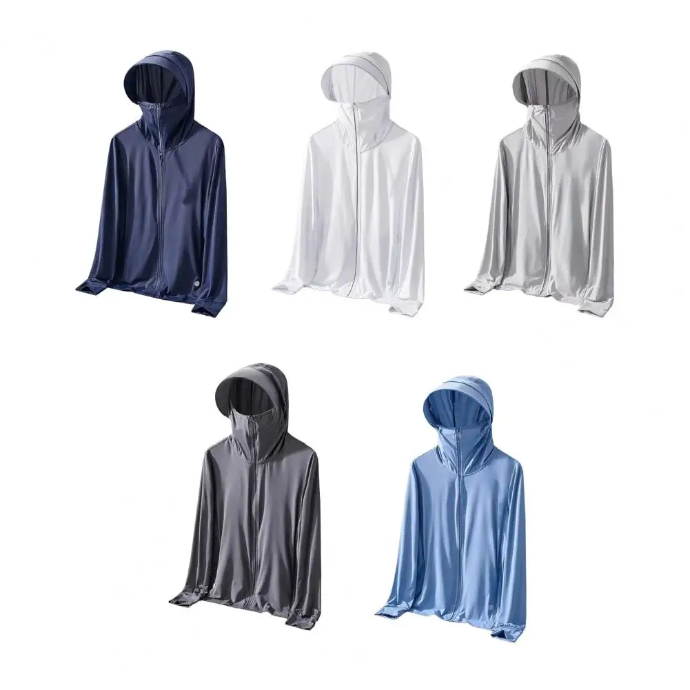  Summer Thin Couple Sports Leisure Sunscreen Clothing Comfortable High Quality Ice Silk Breathable Outdoor UV Protection Coat