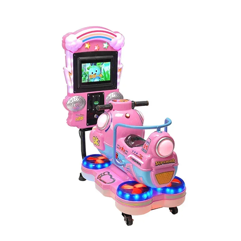 2024 MP5 Screen  Children'S Coin Operated Games Rocking Car Amusement Machine Kiddie Ride