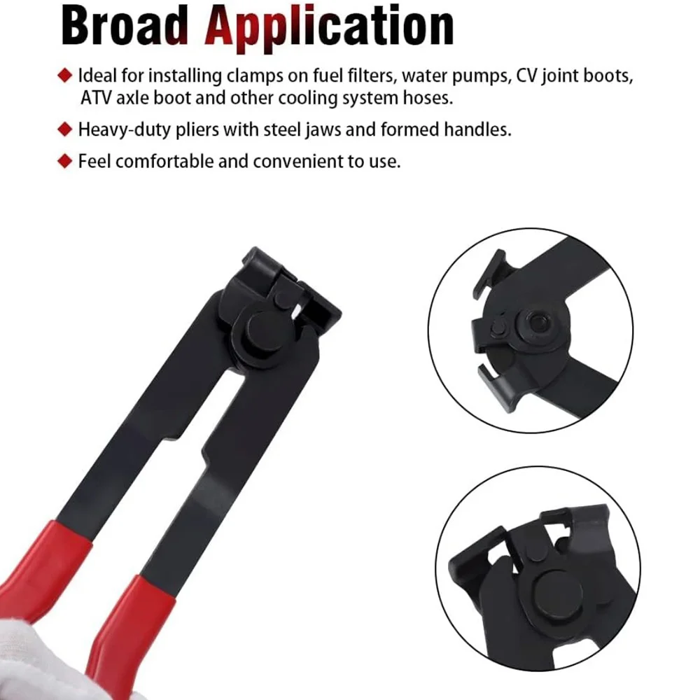 Imagem -02 - Kit de Ferramentas Manuais de Dobra de Carro para Filtro de Combustível de Tubo de Escape e Ferramenta de Instalação Durável Multifuncional Alicate de Braçadeira de Inicialização de Junta cv 12 Peças