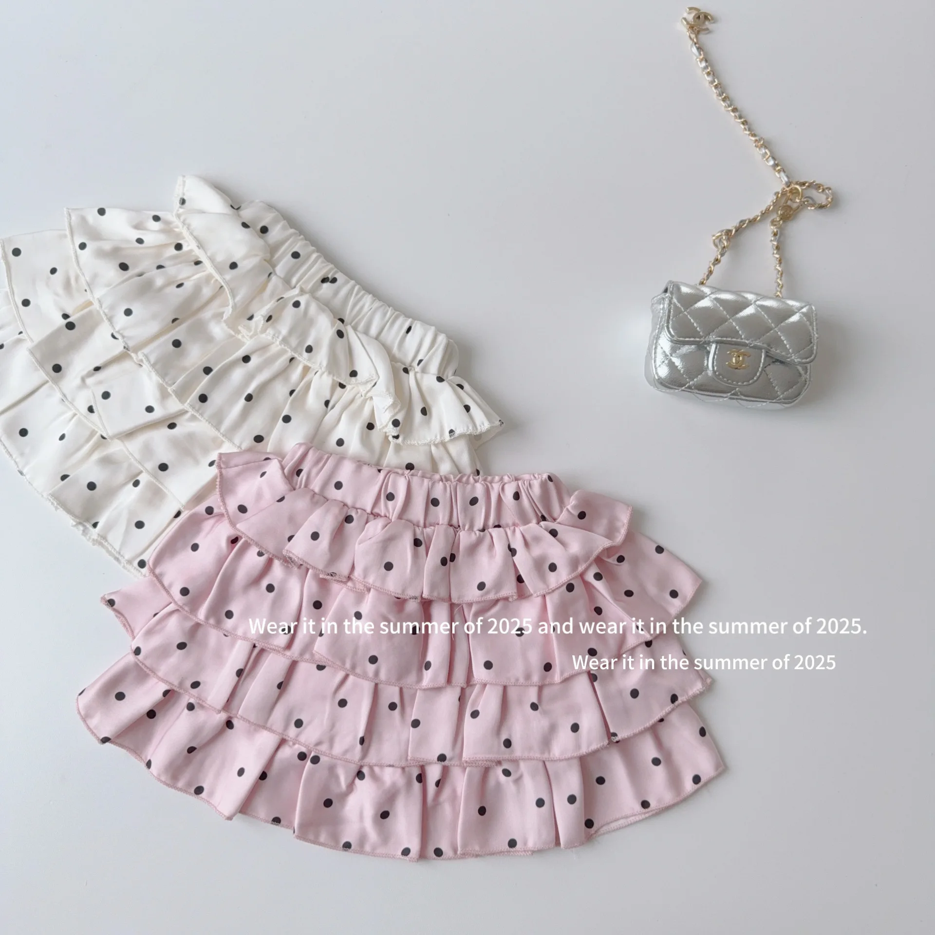 

2025 Girls Summer New Korean Version Cake Skirt A-shaped Skirt Girl Baby Girl Spice Girl High Waist Tutu Skirt Pants