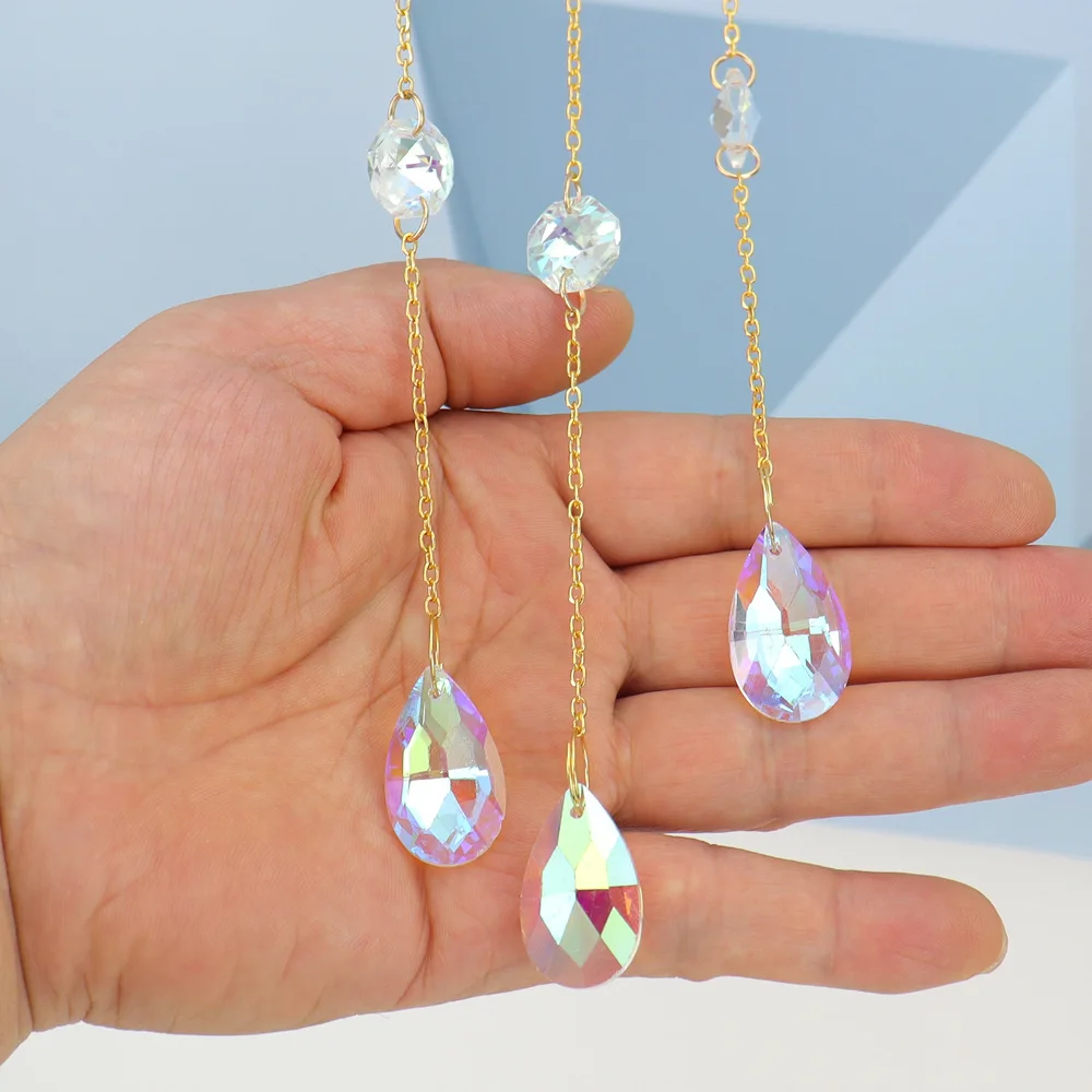 Picture 7: Moon Crystal Suncatcher Rainbow Hanging Window Decor Gift