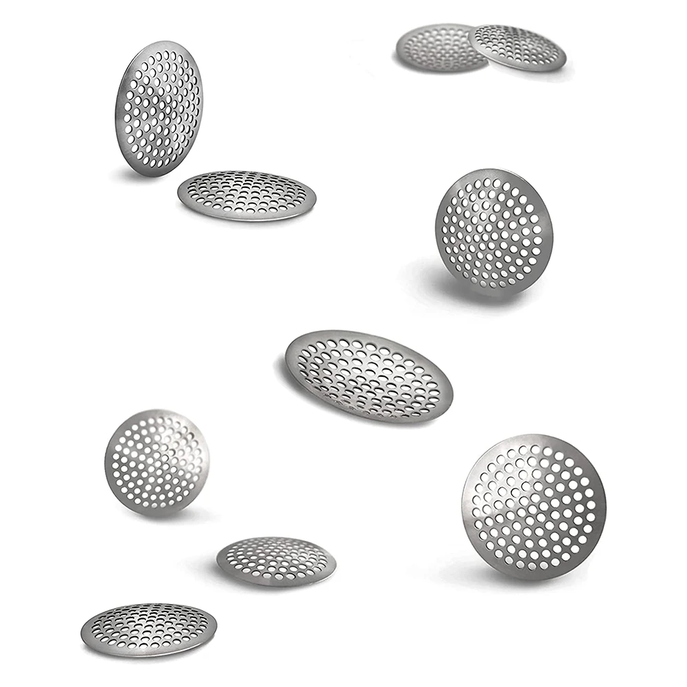 10pcs Small Etched Smoke Screen Strainer 304 Stainless Steel Pipe Filter Filtering Net Smoking Tobacco Accessories