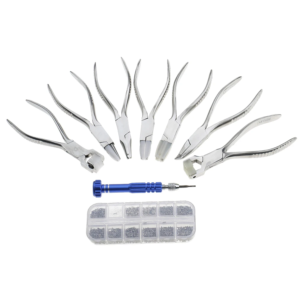 Pro Eyeglass Plier Set Rimless Disassembly Glasses Frames Optical Tools Kit