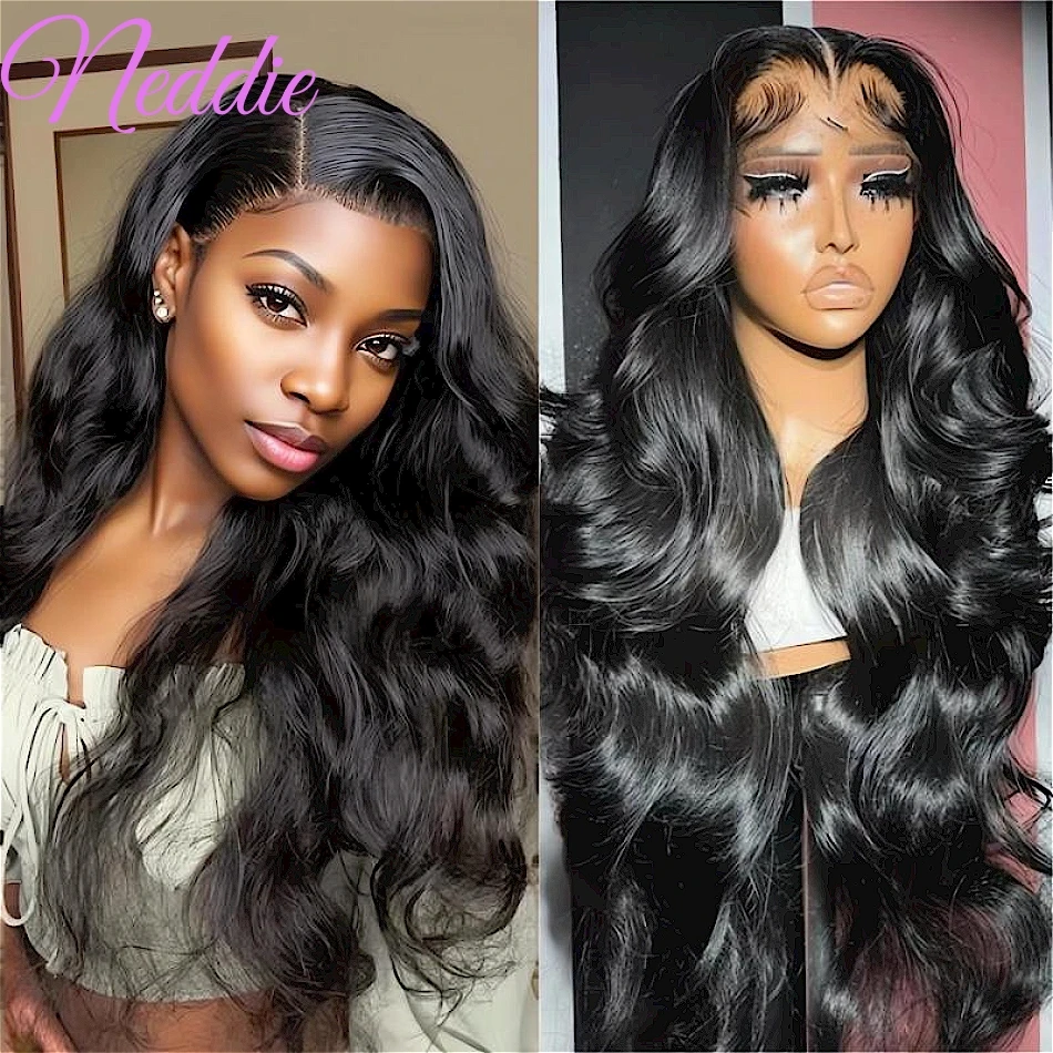 13x6 Glueless Lace Frontal Wig Human Hair Body Wave Choice 30 40 Inch 100% Natural PrePlucked Ready To Wear Cheap Wigs For Women