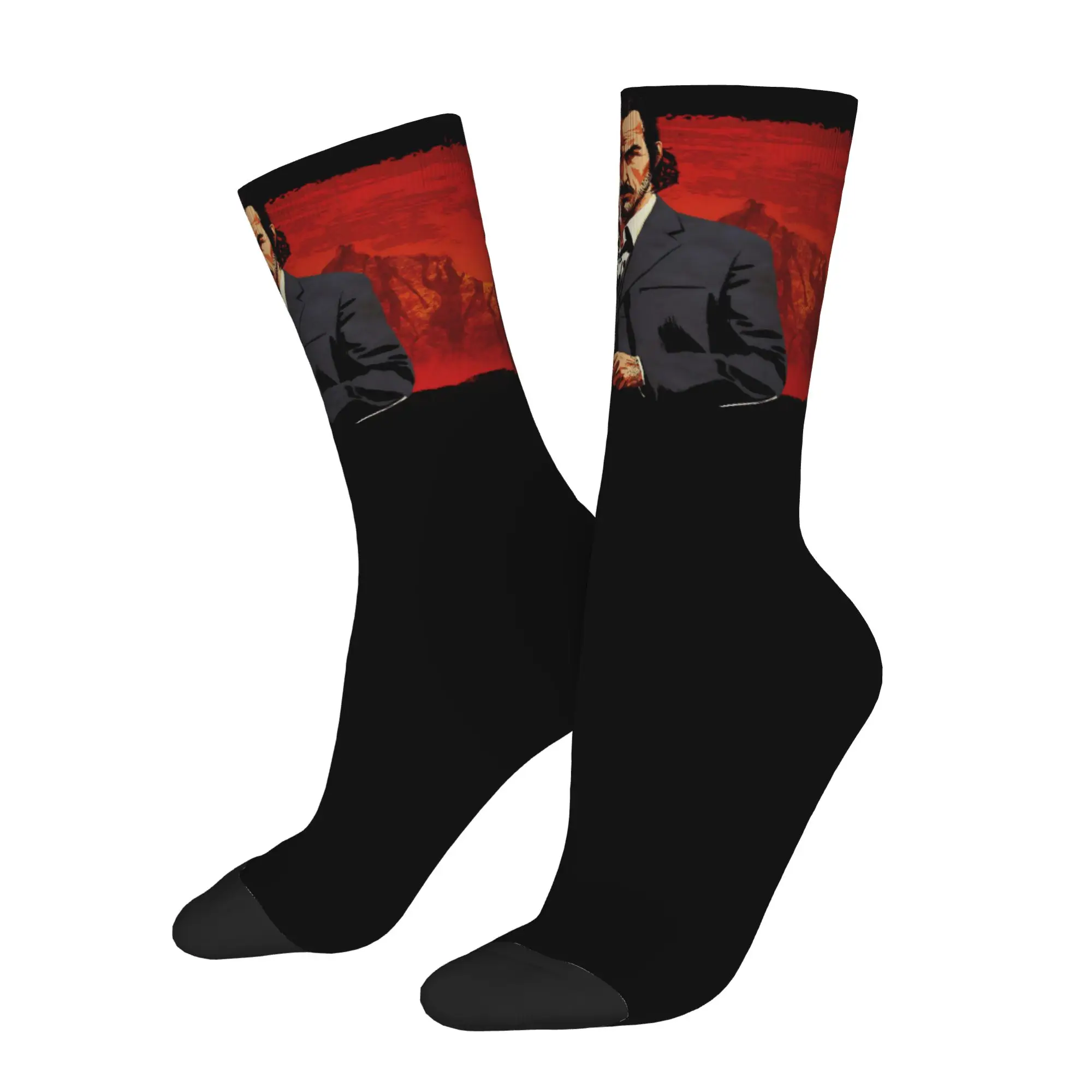Happy Funny Men's Socks Harajuku Red Dead Redemption Sock Polyester Dutch Graphic Women Socks Spring Summer Autumn Winter