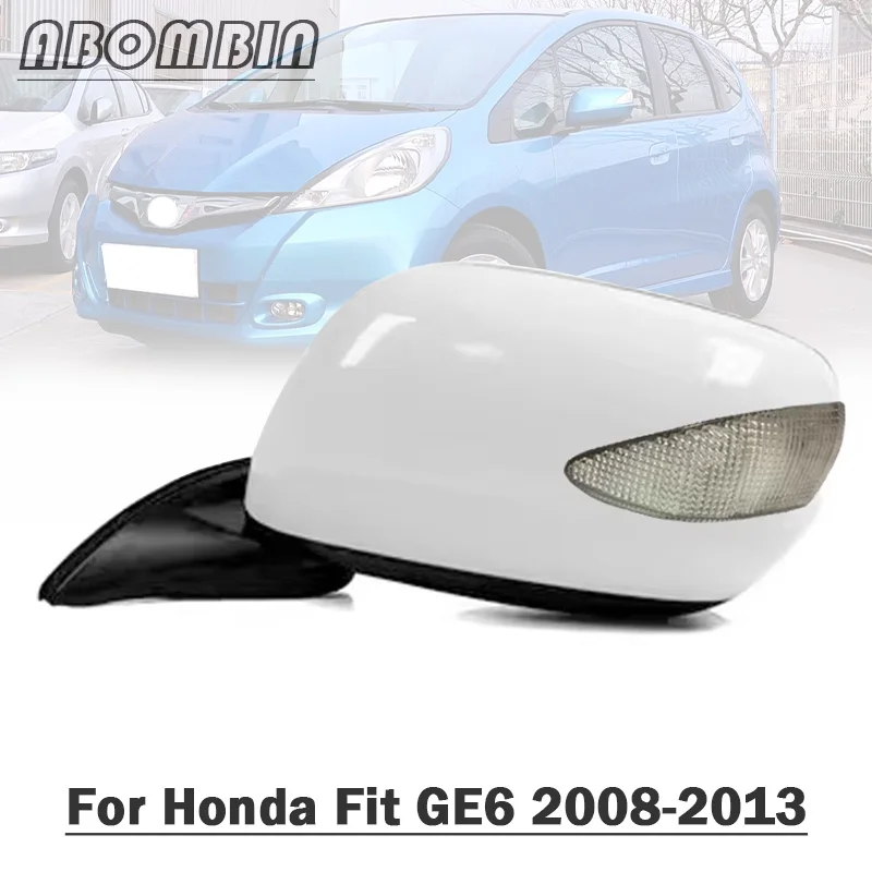 Auto Side Rear View Mirror Assembly For Honda Fit Ge6 2nd Generation 7PINS Power Fold With Turn Signal