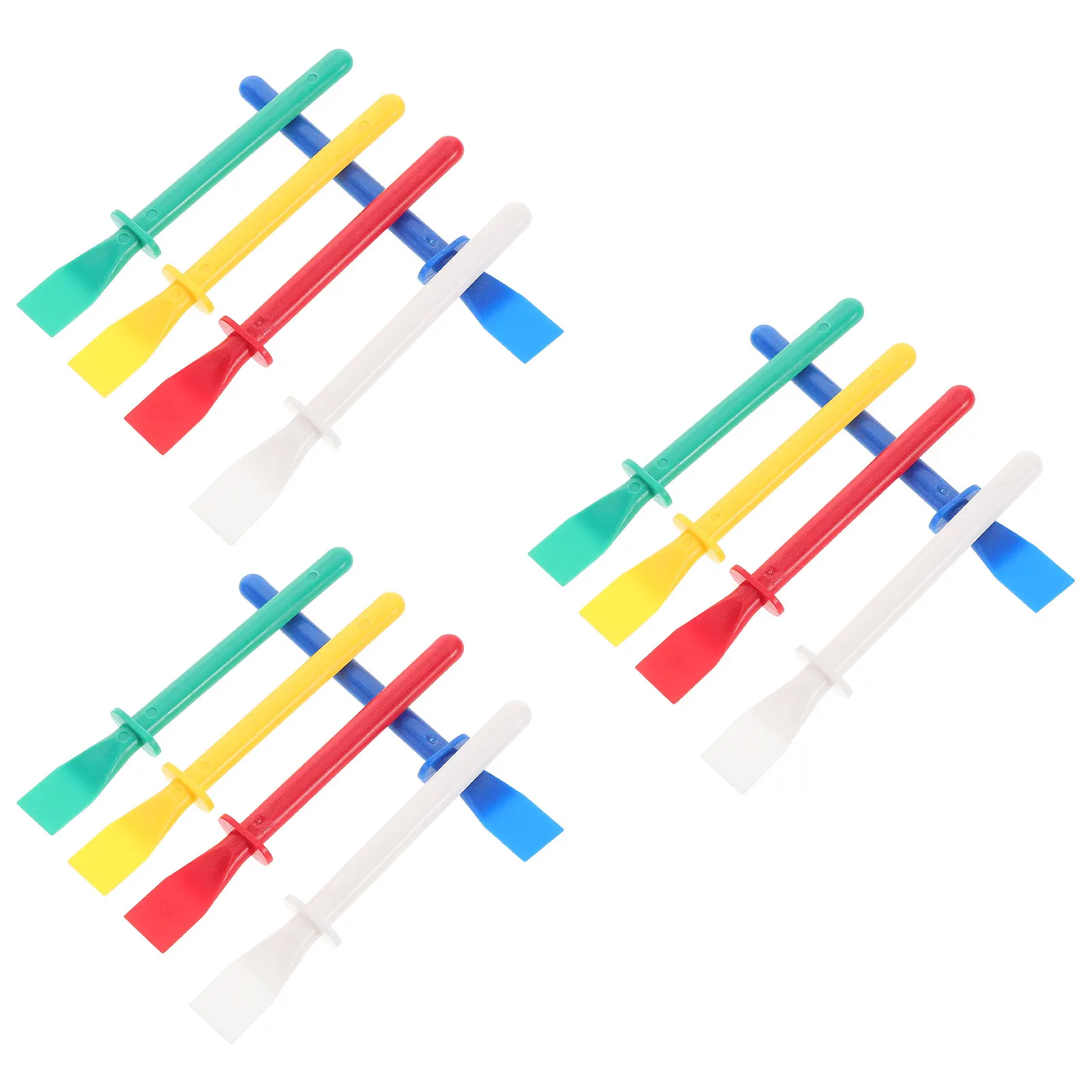 

15 Pcs Palette Stick for DIY Crafts Woodworking Glue Spreader Applicator Tool Set with Vibrant Colors Durable for Painting